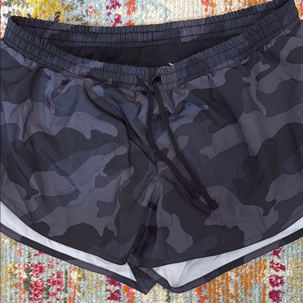 Old Navy Active Camo Black and Gray Shorts